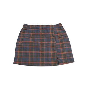 Like An Angel Black Yellow Red Plaid Preppy Skirt women's 2X